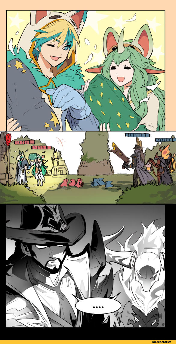 ,LoL Comics,League of Legends,Лига Легенд,фэндомы,Ezreal,Эзреаль,Soraka,Сорака,Lucian,Люциан,Thresh,Треш,zaket07