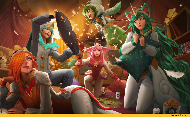 ,Soraka,Сорака,League of Legends,Лига Легенд,фэндомы,Lulu,Лулу,Lux,Люкс,Ezreal,Эзреаль,Miss Fortune,Мисс Фортуна,Sangsoo Jeong,artist