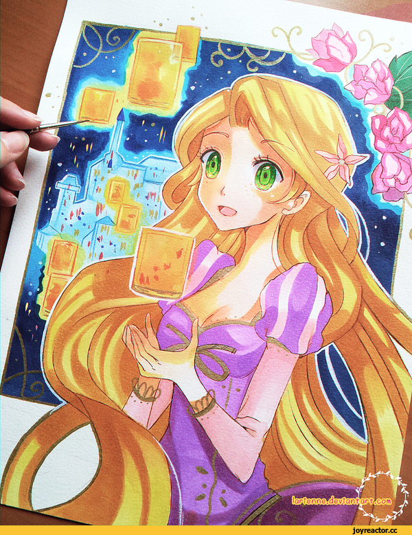 ,красивые картинки,Disney,Rapunzel (Tangled),Рапунцель,Traditional art